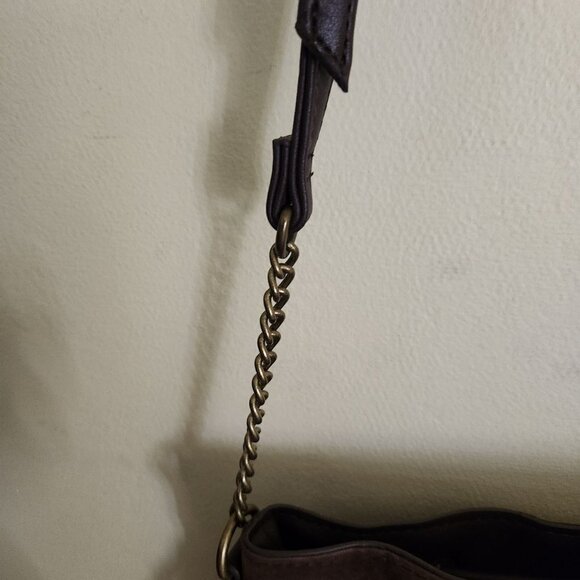 Signature Bohemian Hippie Brown Fringe Leather Blend Crossbody Bag - Picture 5 of 8